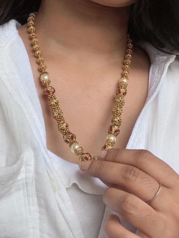 Exclusive antique gold mala/chain - Image 2