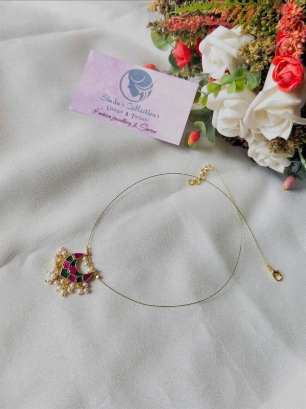 Premium with kundan stones Invisible chains