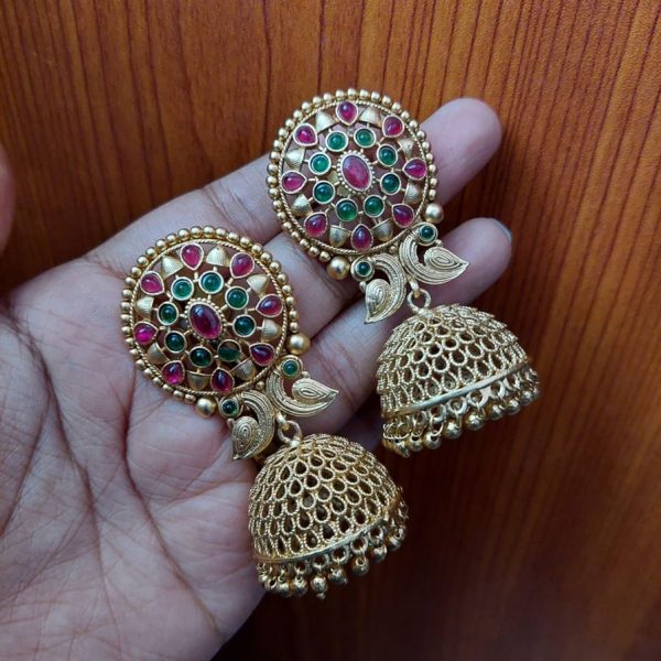 Antique Gold Jhumkas