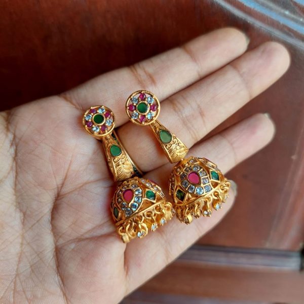 Premium Real Kemp Tiny Jhumkas