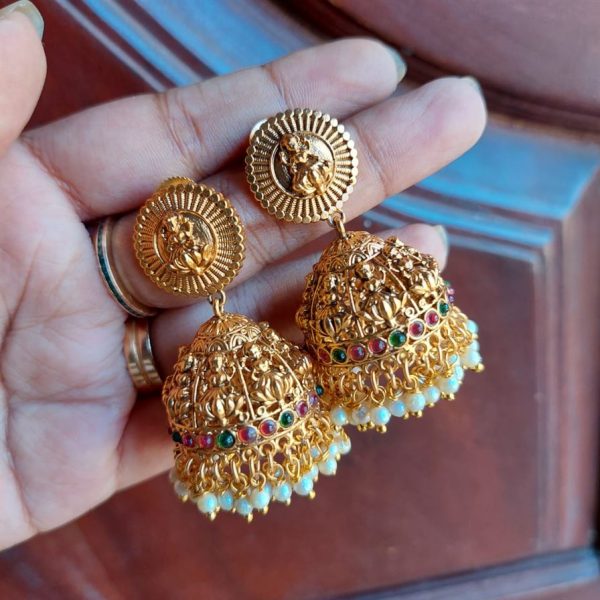 Antique Gold Luxmi Jhumka