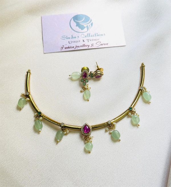 Premium & Budget Friendly Tiny Cute Necklace(cool mint)