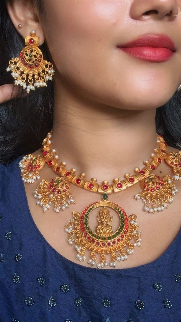 Matte finish Luxmi necklace