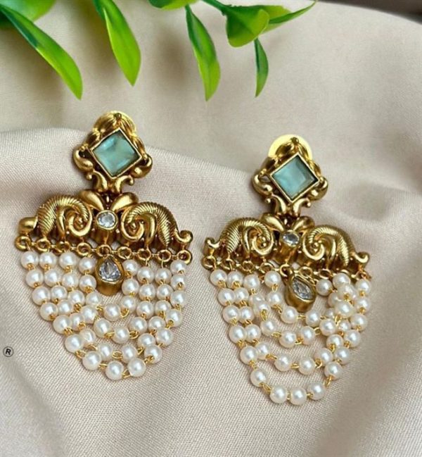 Premium quality earrings(Light sea green)